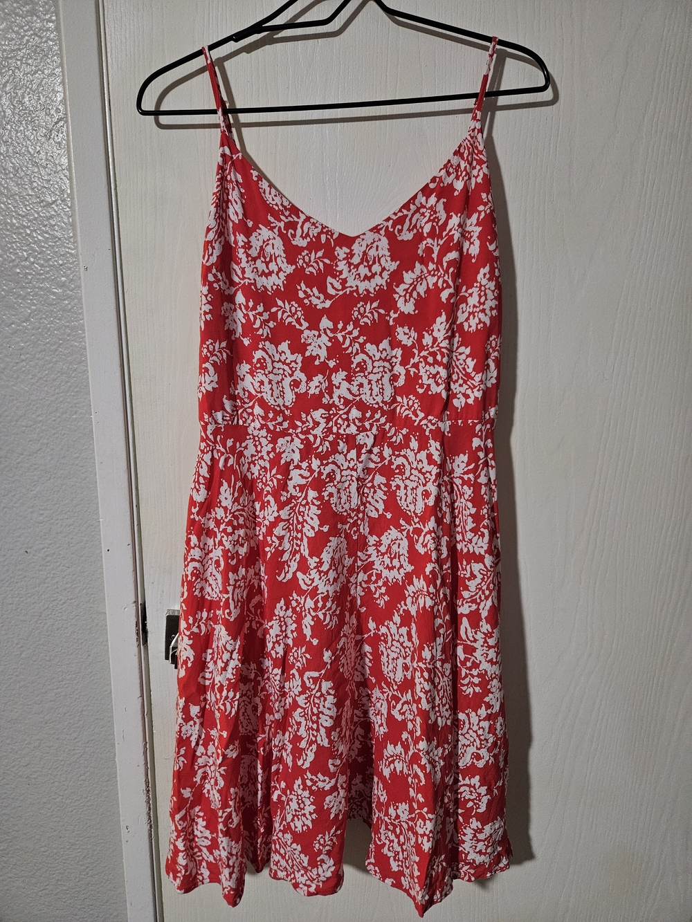 GAP Red & White Floral Spaghetti-Strap Sundress